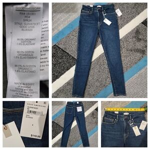 Good American Good Legs Skinny Jeans, 6/28, NWT